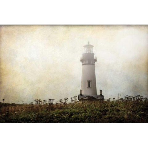 Lonely Lighthouse II Black Modern Wood Framed Art Print with Double Matting by Van Swearingen, Debra