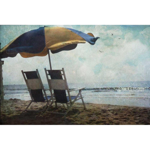 Sea For Two Black Modern Wood Framed Art Print by Van Swearingen, Debra