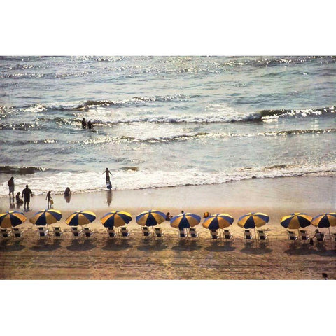 A Day at the Beach Gold Ornate Wood Framed Art Print with Double Matting by Van Swearingen, Debra