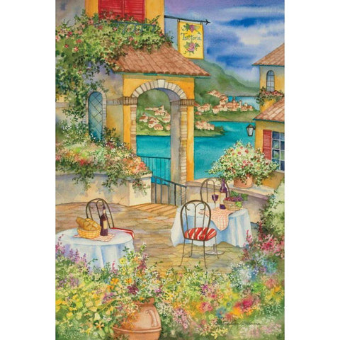 Trattoria Gold Ornate Wood Framed Art Print with Double Matting by McKenna, Kathleen Parr