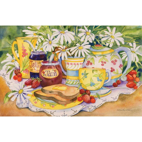 Jam and Jelly Gold Ornate Wood Framed Art Print with Double Matting by McKenna, Kathleen Parr