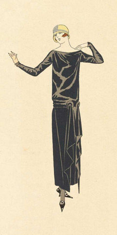 Fashion Ladies I White Modern Wood Framed Art Print with Double Matting by Wild Apple Portfolio