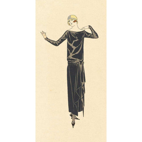 Fashion Ladies I Black Modern Wood Framed Art Print by Wild Apple Portfolio