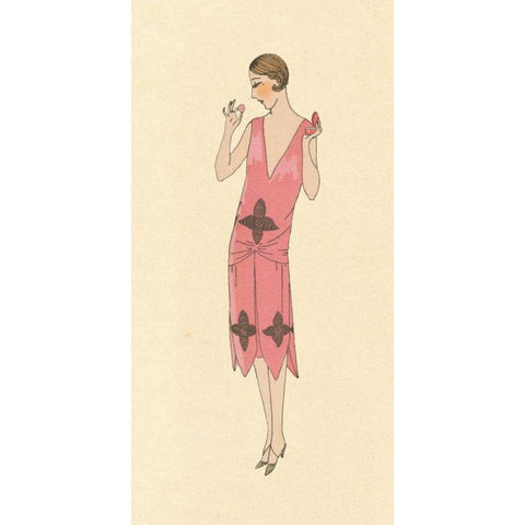 Fashion Ladies II Gold Ornate Wood Framed Art Print with Double Matting by Wild Apple Portfolio