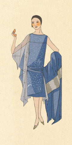 Fashion Ladies III Black Ornate Wood Framed Art Print with Double Matting by Wild Apple Portfolio