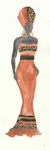 Global Fashion I White Modern Wood Framed Art Print with Double Matting by Paschke, Chris