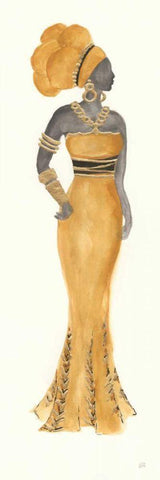 Global Fashion III Black Ornate Wood Framed Art Print with Double Matting by Paschke, Chris