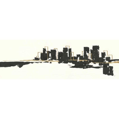 Gilded City I White Modern Wood Framed Art Print by Paschke, Chris