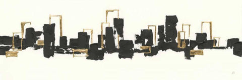 Gilded City III Black Ornate Wood Framed Art Print with Double Matting by Paschke, Chris