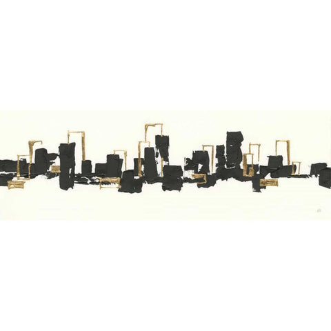 Gilded City III White Modern Wood Framed Art Print by Paschke, Chris