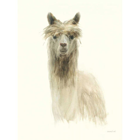 Classic Llamas I Black Modern Wood Framed Art Print by Nai, Danhui