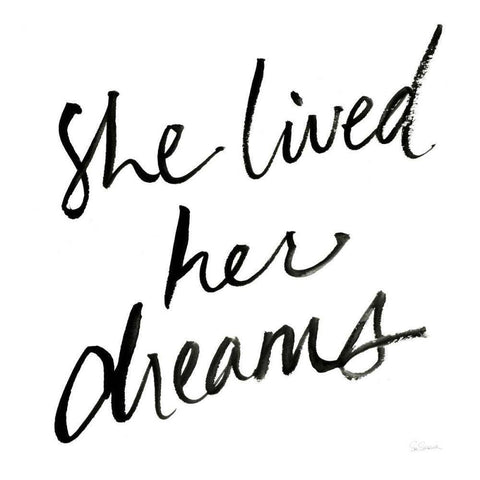 She Lived Her Dreams Black Modern Wood Framed Art Print with Double Matting by Schlabach, Sue