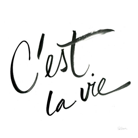 Cest La Vie White Modern Wood Framed Art Print with Double Matting by Schlabach, Sue