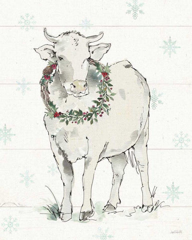 Modern Farmhouse X Christmas White Modern Wood Framed Art Print with Double Matting by Tavoletti, Anne