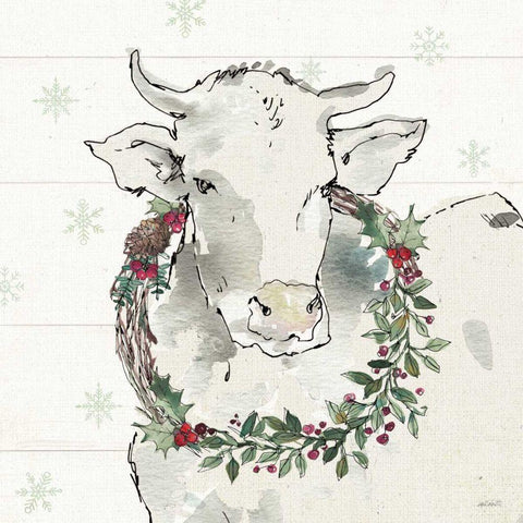 Modern Farmhouse XII Christmas Black Modern Wood Framed Art Print by Tavoletti, Anne