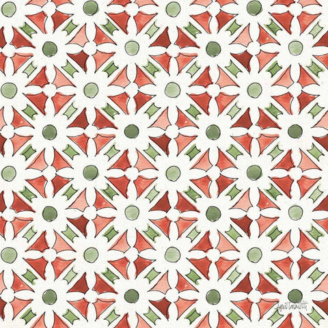 Modern Farmhouse Pattern IIA Christmas White Modern Wood Framed Art Print by Tavoletti, Anne