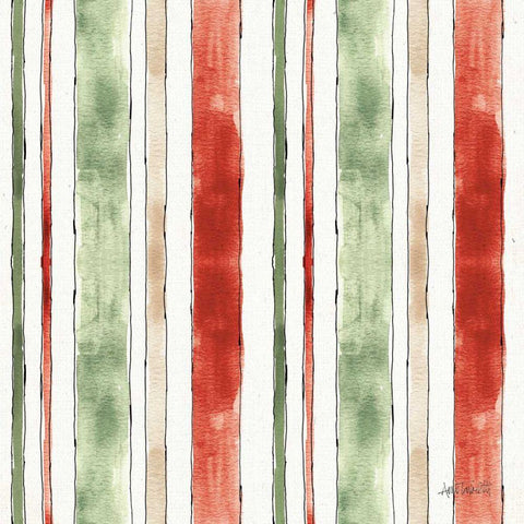 Modern Farmhouse Pattern V Christmas White Modern Wood Framed Art Print with Double Matting by Tavoletti, Anne
