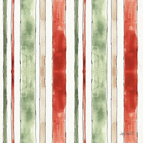 Modern Farmhouse Pattern V Christmas Black Modern Wood Framed Art Print with Double Matting by Tavoletti, Anne