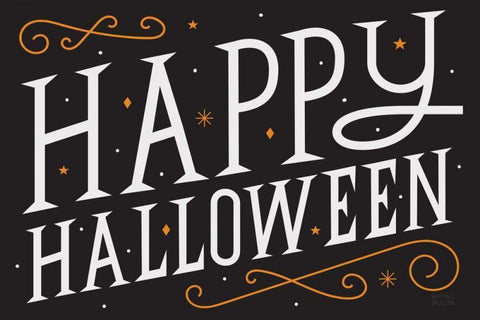 Festive Fright I Black Ornate Wood Framed Art Print with Double Matting by Mullan, Michael