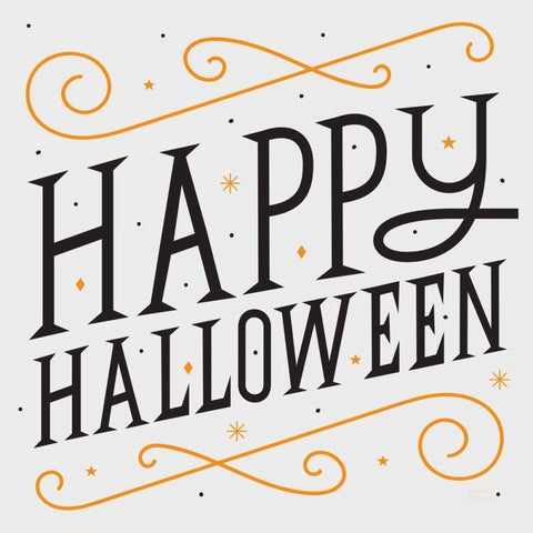 Festive Fright II White Modern Wood Framed Art Print by Mullan, Michael