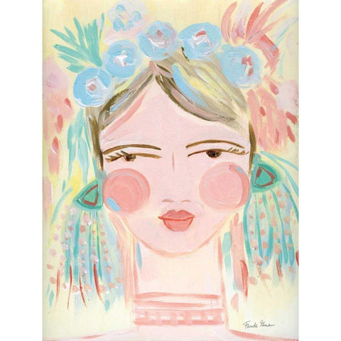 Fresh Face I Gold Ornate Wood Framed Art Print with Double Matting by Zaman, Farida