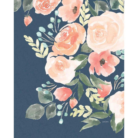 Blooming Delight II Sage Black Modern Wood Framed Art Print by Jackson, Jenaya