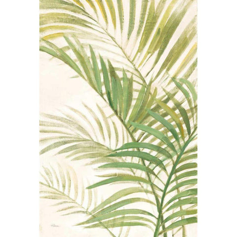 Palms I Bright White Modern Wood Framed Art Print by Hristova, Albena