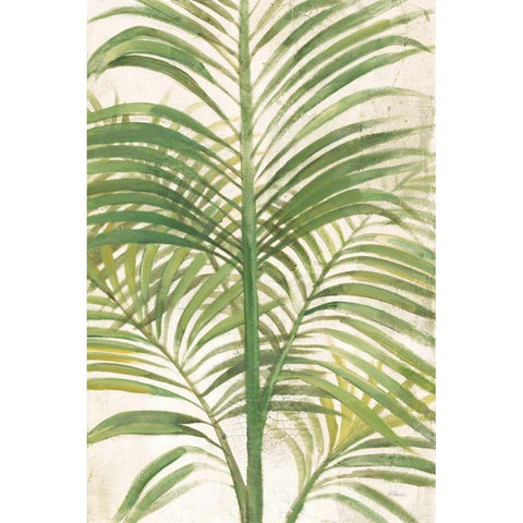 Palms II Bright White Modern Wood Framed Art Print by Hristova, Albena