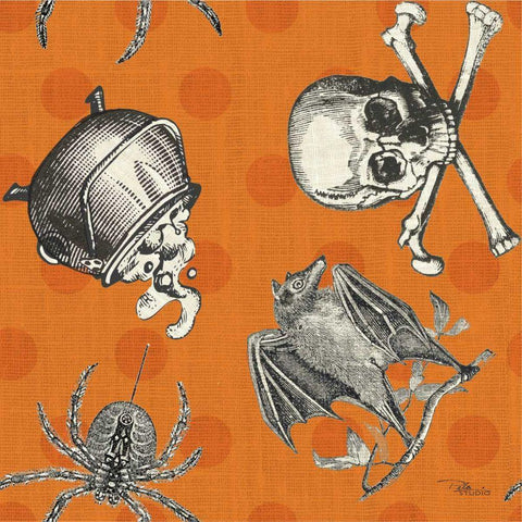 Be Scary Pattern IB Black Ornate Wood Framed Art Print with Double Matting by Pela Studio