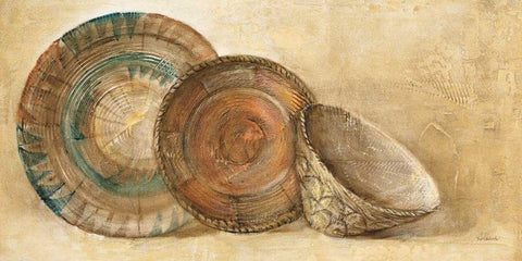 Woven Vessels I Crop White Modern Wood Framed Art Print with Double Matting by Hristova, Albena