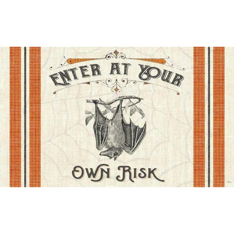 Be Scary II Black Modern Wood Framed Art Print with Double Matting by Pela Studio