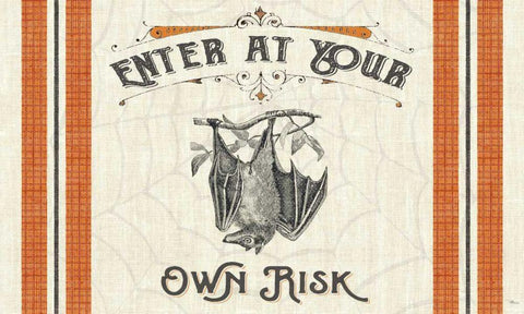 Be Scary II White Modern Wood Framed Art Print with Double Matting by Pela Studio