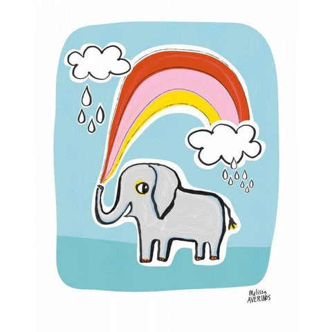 Wild About You Elephant Black Modern Wood Framed Art Print by Averinos, Melissa