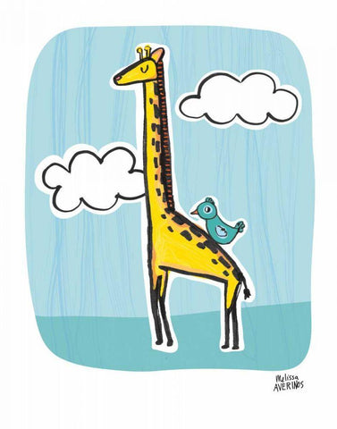 Wild About You Giraffe Black Ornate Wood Framed Art Print with Double Matting by Averinos, Melissa