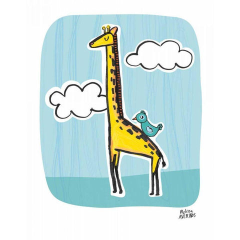 Wild About You Giraffe Black Modern Wood Framed Art Print with Double Matting by Averinos, Melissa