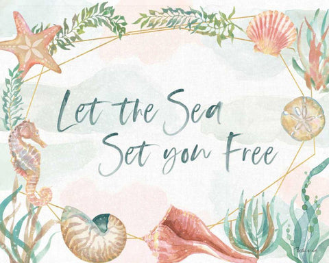 Watercolor Coast I v2 Black Ornate Wood Framed Art Print with Double Matting by Grove, Beth