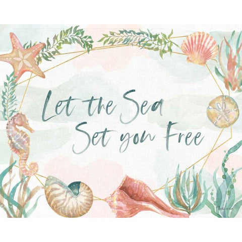 Watercolor Coast I v2 Gold Ornate Wood Framed Art Print with Double Matting by Grove, Beth