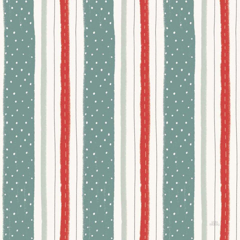 Christmas Village Pattern IIA White Modern Wood Framed Art Print by Marshall, Laura