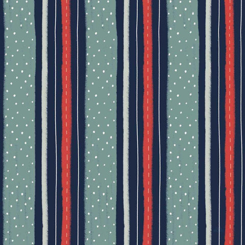 Christmas Village Pattern IIB White Modern Wood Framed Art Print by Marshall, Laura