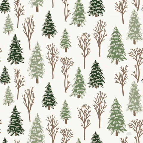 Christmas Village Pattern X White Modern Wood Framed Art Print with Double Matting by Marshall, Laura