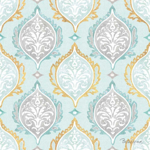 Winter Coast Pattern IIIB White Modern Wood Framed Art Print by Grove, Beth