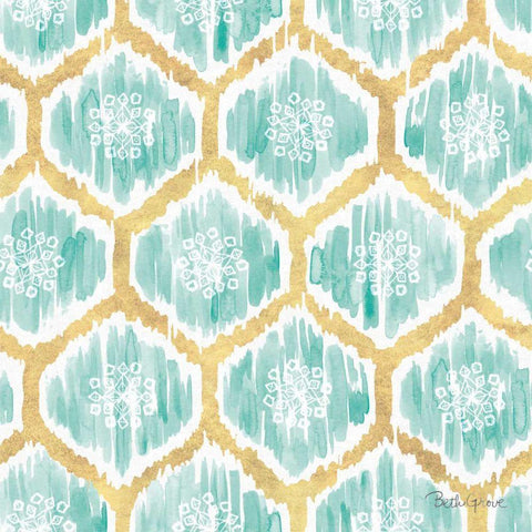 Winter Coast Pattern VA White Modern Wood Framed Art Print with Double Matting by Grove, Beth