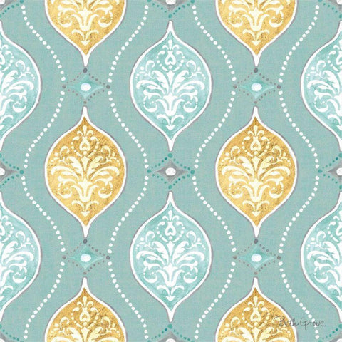 Winter Coast Pattern VIC Gold Ornate Wood Framed Art Print with Double Matting by Grove, Beth