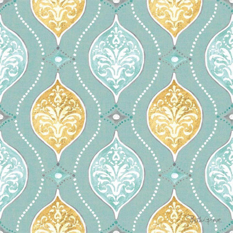 Winter Coast Pattern VIC White Modern Wood Framed Art Print with Double Matting by Grove, Beth
