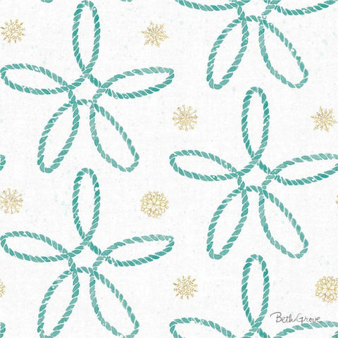 Winter Coast Pattern VIIIA White Modern Wood Framed Art Print by Grove, Beth