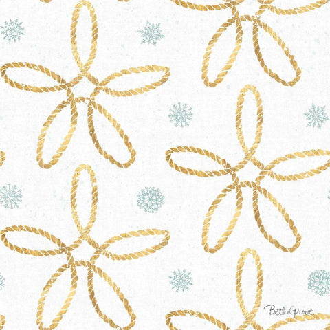 Winter Coast Pattern VIIIB White Modern Wood Framed Art Print with Double Matting by Grove, Beth