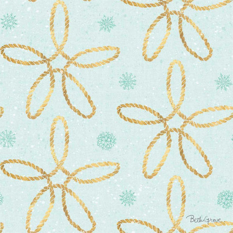 Winter Coast Pattern VIIIC Gold Ornate Wood Framed Art Print with Double Matting by Grove, Beth