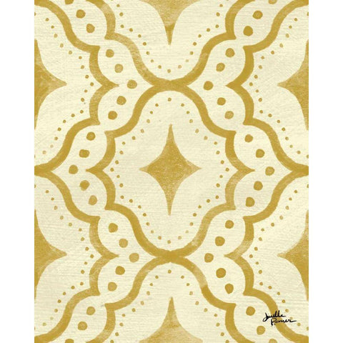 Blue Botanical Pattern VC Gold Ornate Wood Framed Art Print with Double Matting by Penner, Janelle