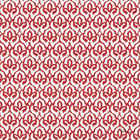Bazaar Patchwork Pattern VA White Modern Wood Framed Art Print with Double Matting by Pela Studio
