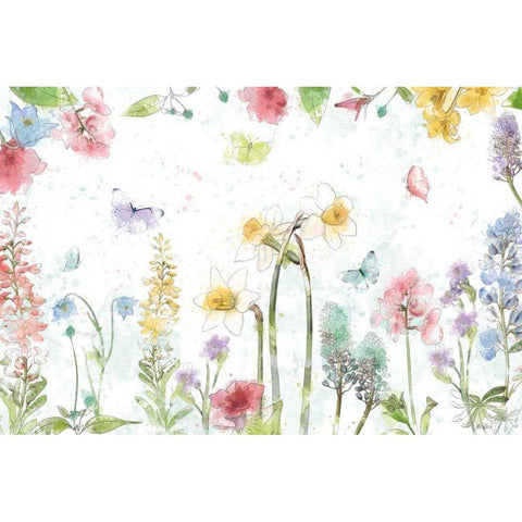 Spring Splash I Black Modern Wood Framed Art Print by Pertiet, Katie